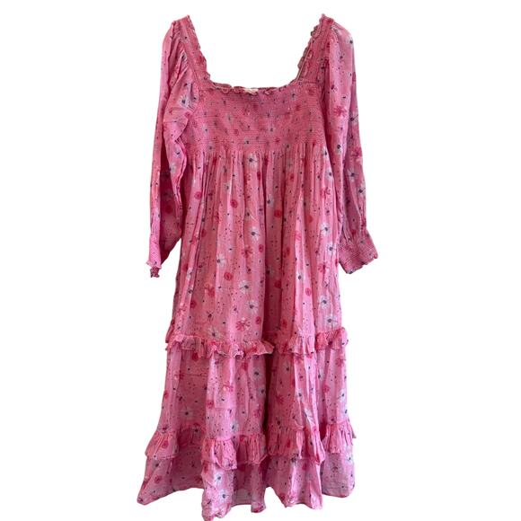 LoveShackFancy Miri Dress Pink Blaze - Picture 5 of 10